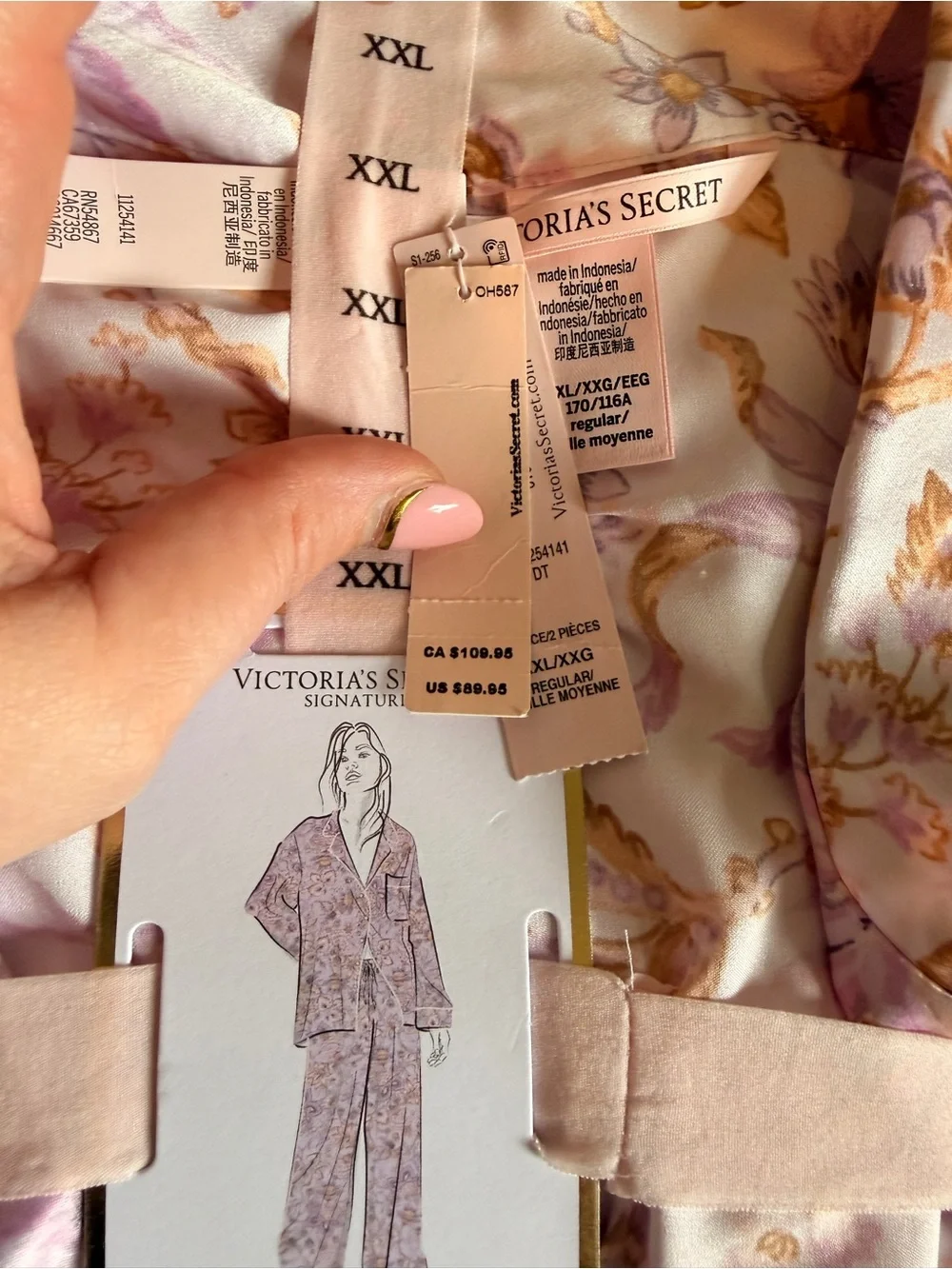 Victoria’s Secret Signature Satin Long Pajama Set – XXL – NWT - Picture 4 of 6